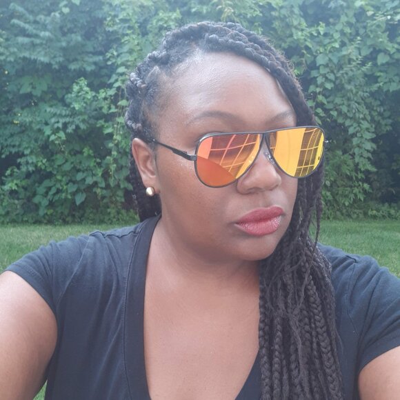 Mirror Polorized UV400 Tented Aviator Sunglasses In Yellow/Orange Only - Picture 6 of 7